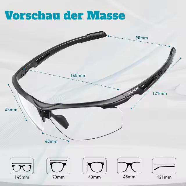 Komfyride UVShift – Photochrome Fahrradbrille mit UV400-Schutz