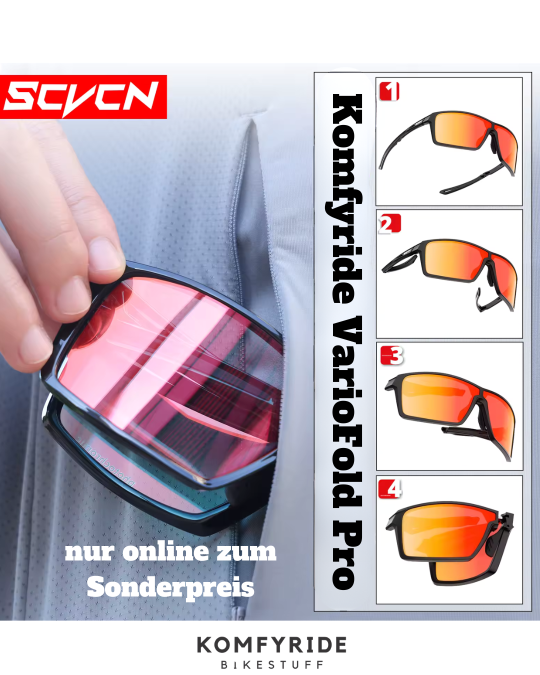Komfyride VarioFold Pro – faltbare Performance-Sonnenbrille