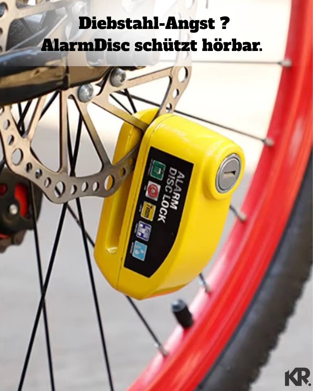 Komfyride Alarm Disc Lock – 120 dB Anti-Diebstahl Alarmschloss