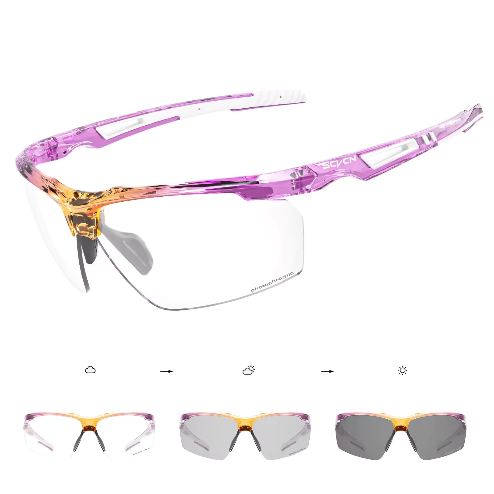 Komfyride UVShift  – Photochrome Fahrradbrille mit UV400-Schutz