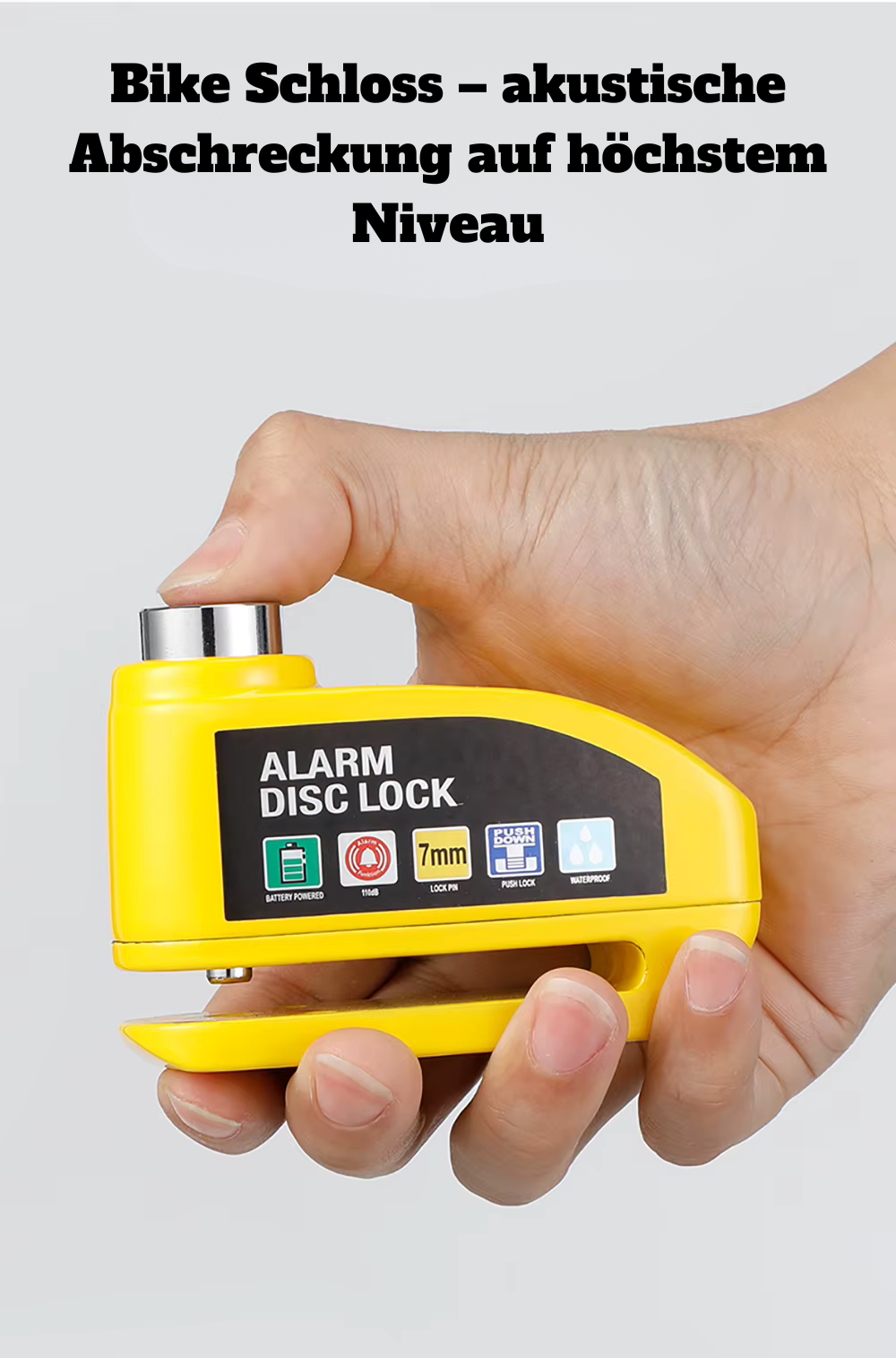 Komfyride Alarm Disc Lock – 120 dB Anti-Diebstahl Alarmschloss